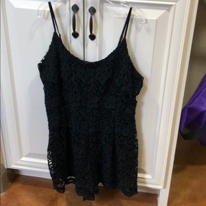 Misguided Black lace shorts romper- NWT- 10